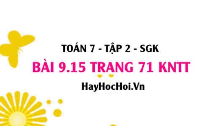 Bài 9.15 trang 71 Toán 7 Tập 2 Kết nối tri thức